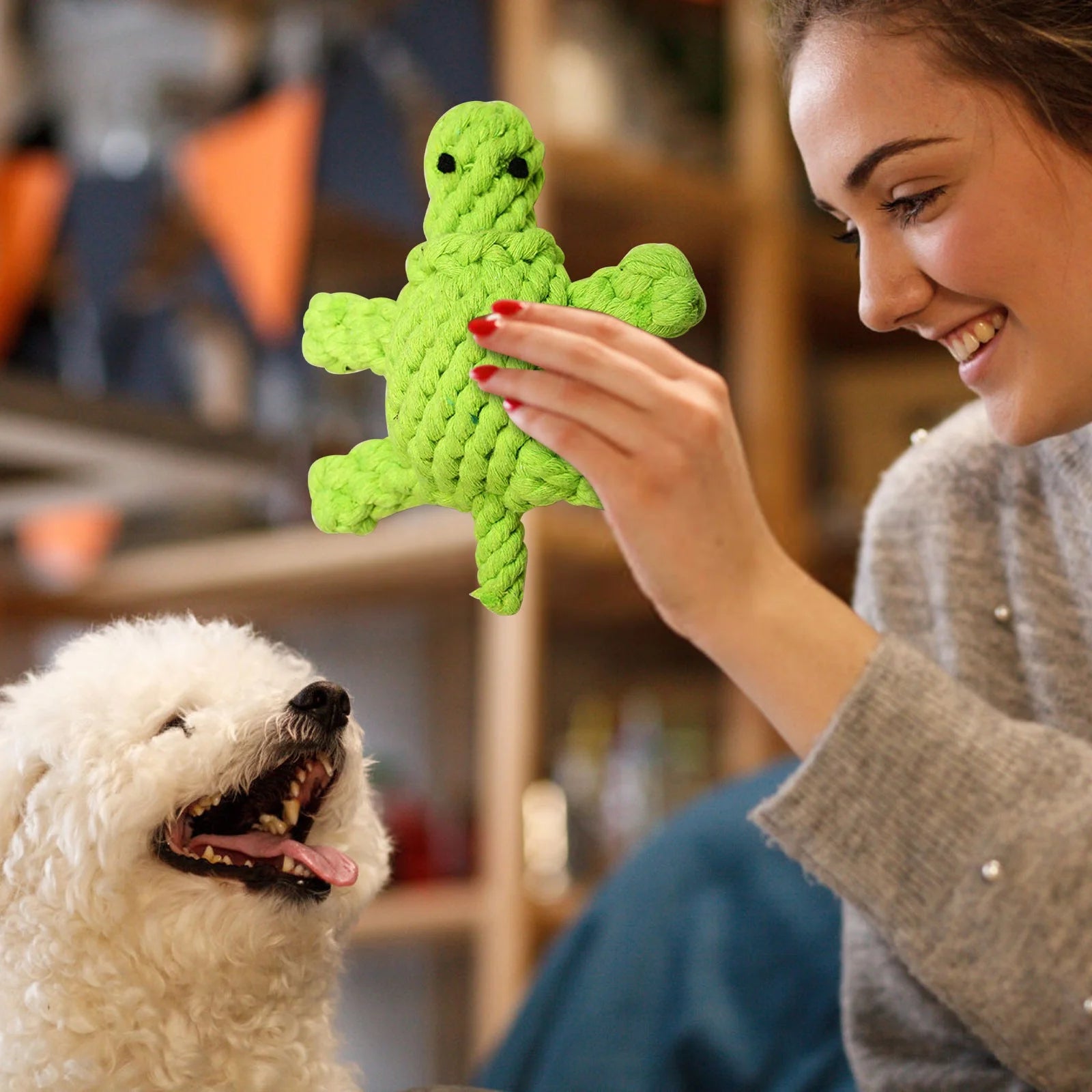 Turtle Rope Chew Toy